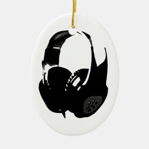 Pop Art Headphone Keramikornament