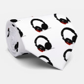 Pop Art Headphone Krawatte (Gerollt)