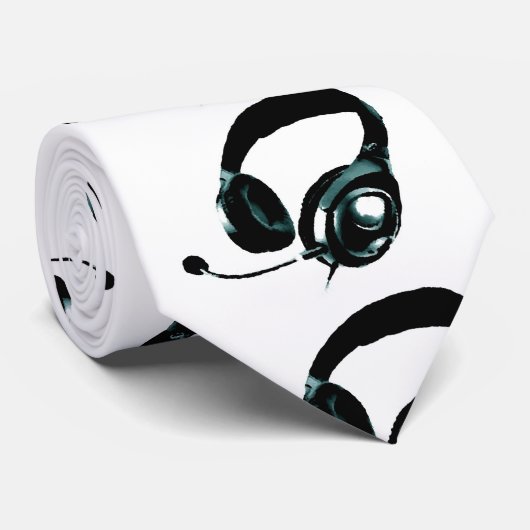 Pop Art Headphone Neck Wear Krawatte (Gerollt)