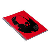 Pop Art Headphone Notizblock (Rechte Seite)