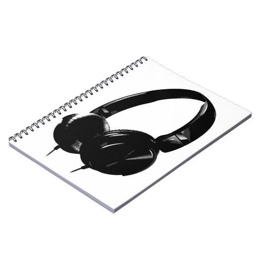 Pop Art Headphone Notizblock (Linke Seite)