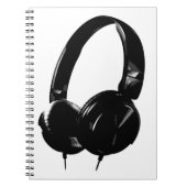 Pop Art Headphone Notizblock (Vorderseite)