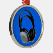 Pop Art Headphone Ornament Aus Metall (Rechts)