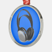 Pop Art Headphone Ornament Aus Metall (Links)
