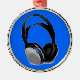 Pop Art Headphone Ornament Aus Metall
