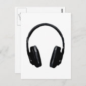 Pop Art Headphone Postkarte (Vorne/Hinten)