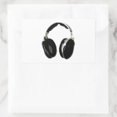 Pop Art Headphone Rechteckiger Aufkleber (Tasche)