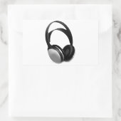 Pop Art Headphone Rechteckiger Aufkleber (Tasche)