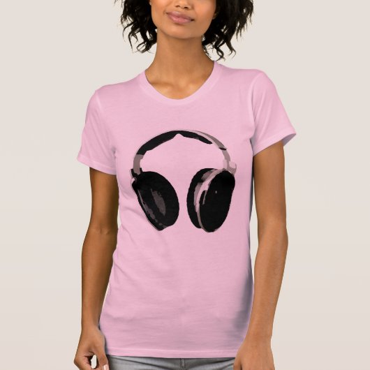Pop Art Headphone T-Shirt (Vorderseite)