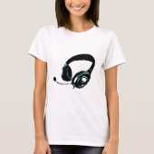 Pop Art Headphone T-Shirt (Vorderseite)