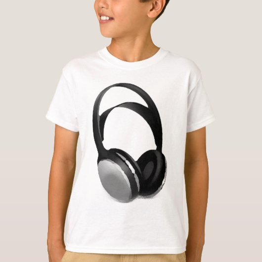 Pop Art Headphone T-Shirt (Vorderseite)