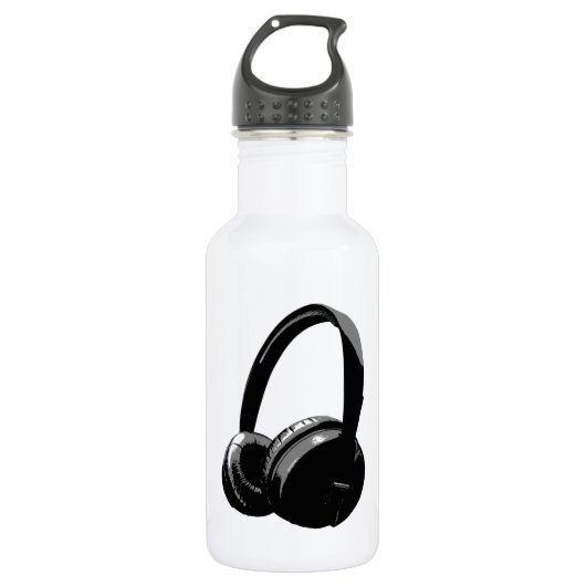 Pop Art Headphone Trinkflasche (Vorderseite)
