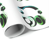 Pop Art Headphone Weihnachten Geschenkpapier (Rolleneckpunkt)