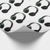Pop Art Headphone Weihnachtswrapping Paper Geschenkpapier (Ecke)