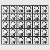 Pop Art Headphone Weihnachtswrapping Paper Geschenkpapier (Flach)