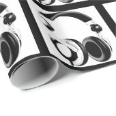 Pop Art Headphone Weihnachtswrapping Paper Geschenkpapier (Rolleneckpunkt)
