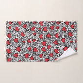 Pop Art Heart Pattern Badhandtuch Set (Handtuch)
