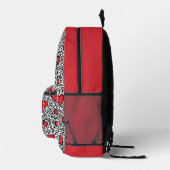 Pop Art Heart Pattern Bedruckter Rucksack (Rechts)