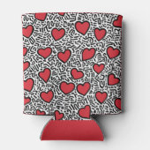Pop Art Heart Pattern Dosenkühler (Rückseite)