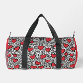 Pop Art Heart Pattern Duffle Bag (Rückseite)
