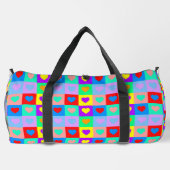 Pop Art Heart Pattern Duffle Bag (Rückseite)