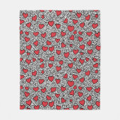 Pop Art Heart Pattern Fleecedecke (Vorderseite)