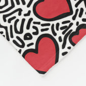 Pop Art Heart Pattern Fleecedecke (Ecke)