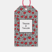 Pop Art Heart Pattern Geschenkanhänger (Vorderseite)