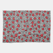 Pop Art Heart Pattern Geschirrtuch (Horizontal)