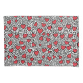 Pop Art Heart Pattern Kissenbezug (Vorderseite)