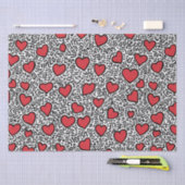 Pop Art Heart Pattern Seidenpapier (Handwerk)
