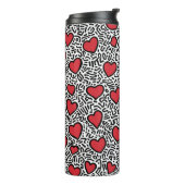 Pop Art Heart Pattern Thermosbecher (Nach links gedreht)
