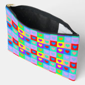 Pop Art Heart Pattern Zubehörtasche (Offen)