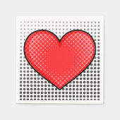 Pop Art Heart Serviette (Vorderseite)