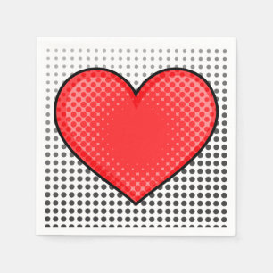 Pop Art Heart Serviette