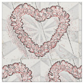Pop Art Heart Wreath Stoff (Nahaufnahme)