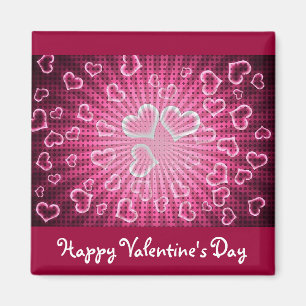Pop Art Hearts Magnet