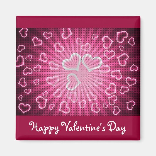 Pop Art Hearts Magnet (Vorne)