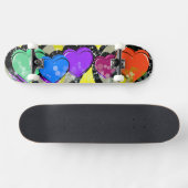 Pop Art Hearts Skateboard Deck (Horizontal)