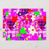 Pop Art helle Blume Dankeskarte (Vorne/Hinten)