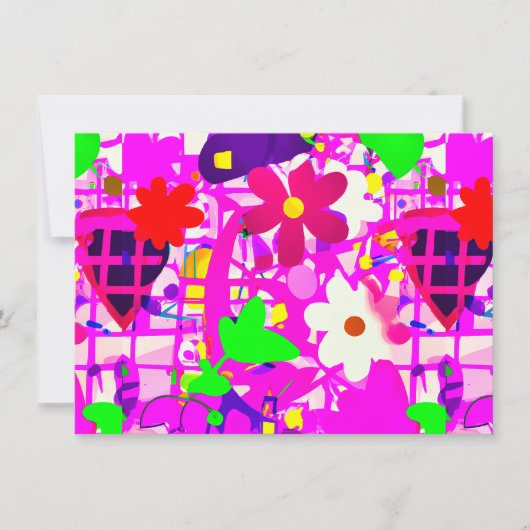 Pop Art helle Blume Dankeskarte (Vorderseite)