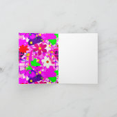 Pop Art helle Blume Karte (Innenseite)