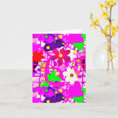 Pop Art helle Blume Karte (Gelbe Blume)