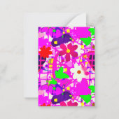 Pop Art helle Blume Mitteilungskarte (Rückseite)