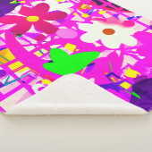 Pop Art helle Blume Sherpadecke (3/4)