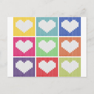 Pop-Art-Herz-Ornament Postkarte