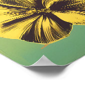 Pop Art Hibiskus Blume Grid - Modern Poster (Ecke)