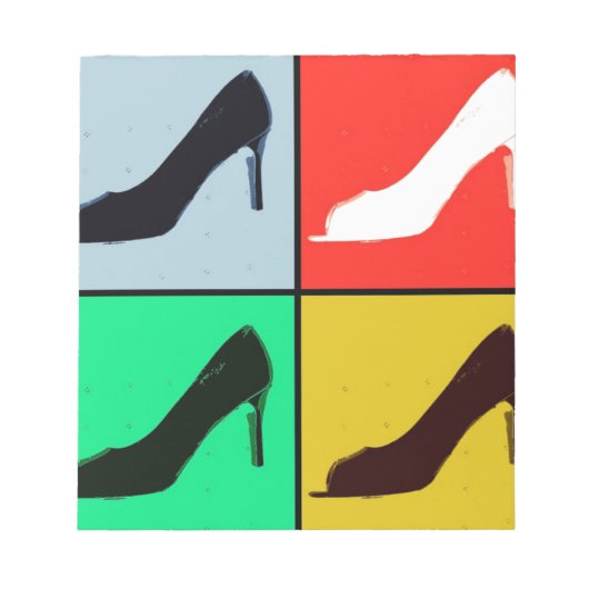 Pop Art High Heels Pumps Notizblock (Vorderseite)
