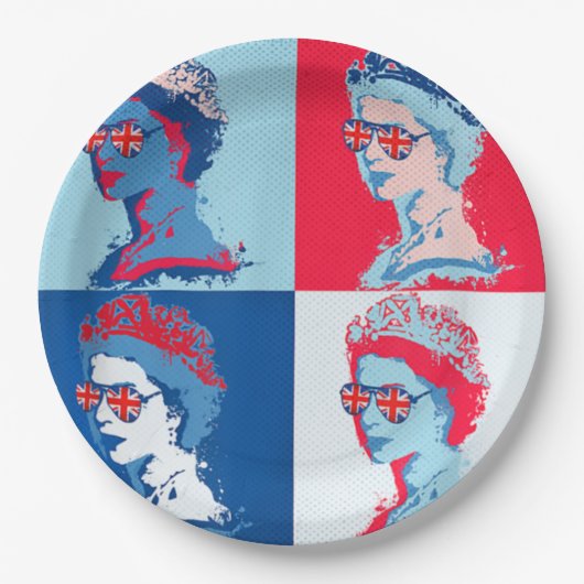 Pop Art HM Queen Party Pappteller (Vorderseite)