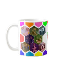 Pop Art Honeycomb Familienfoto Collage Custom